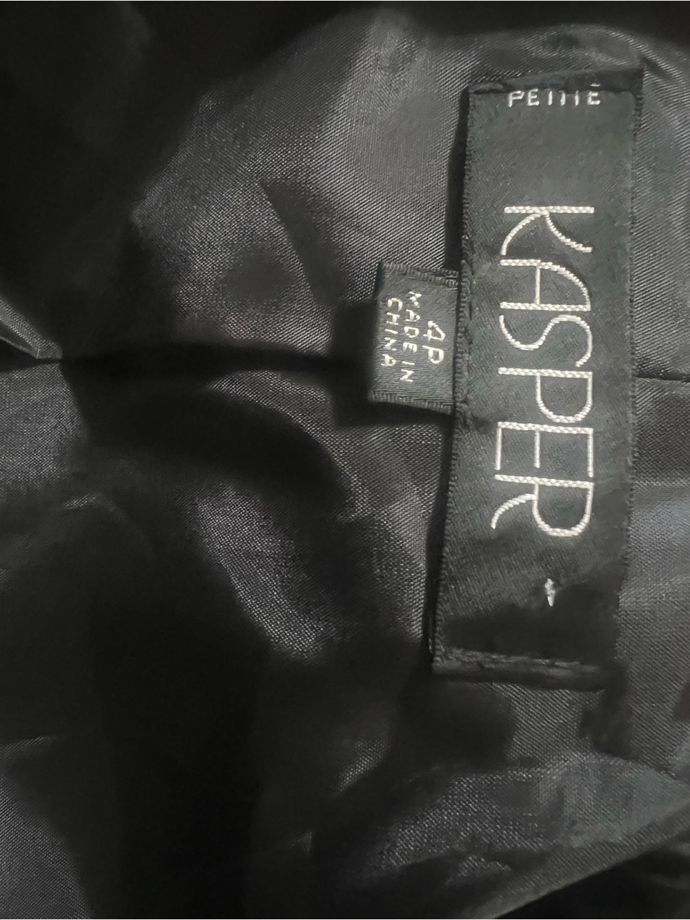 Kasper Black Petite Lined Jacket